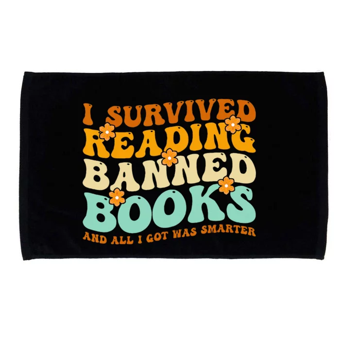 I Survived Reading Banned Books Book Lover Bookaholic Microfiber Hand Towel