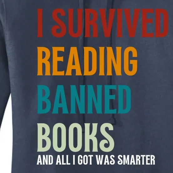 I Survived Reading Banned Books Book Lover Women's Pullover Hoodie