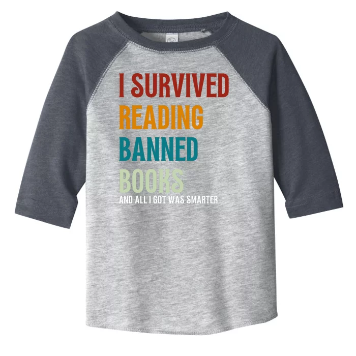 I Survived Reading Banned Books Book Lover Toddler Fine Jersey T-Shirt