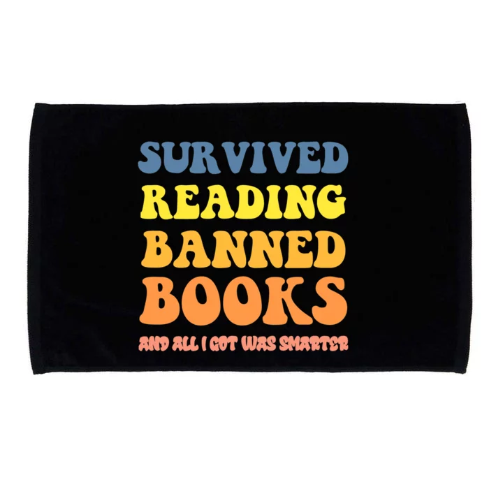 I Survived Reading Banned Books Reader Bookworm Bookaholic Microfiber Hand Towel