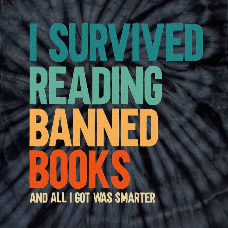 I Survived Reading Banned Books Book Lover Bookaholic Tie-Dye T-Shirt