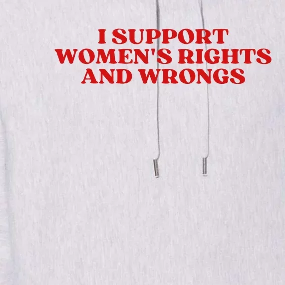 I Support Rights And Wrongs Aesthetic Premium Hoodie