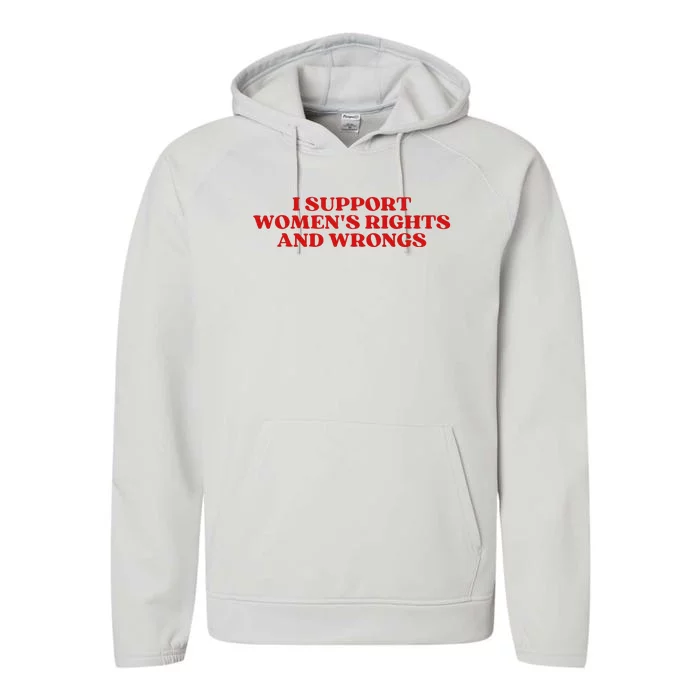 I Support Rights And Wrongs Aesthetic Performance Fleece Hoodie