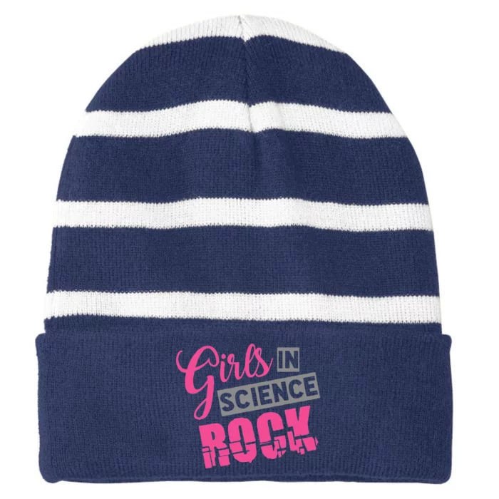 In Science Rock Earth Day Striped Beanie with Solid Band