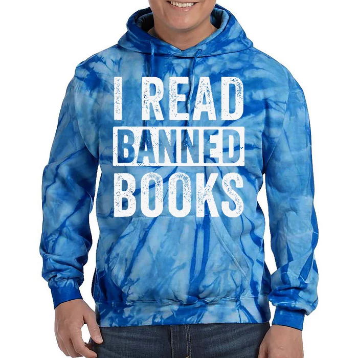 I Survived Reading Banned Books Book Lover Bookaholic Tie Dye Hoodie