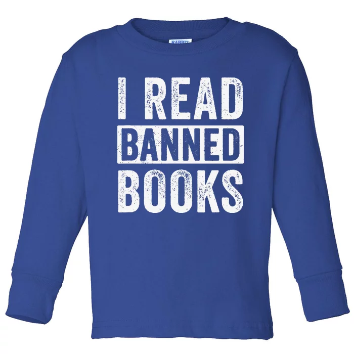 I Survived Reading Banned Books Book Lover Bookaholic Toddler Long Sleeve Shirt