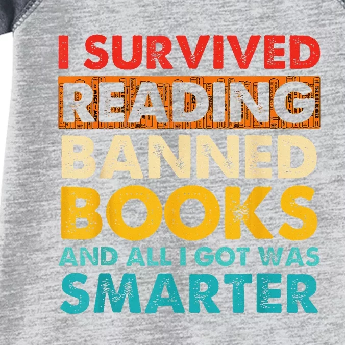 I Survived Reading Banned Books And All I Got Was Smarter Infant Baby Jersey Bodysuit