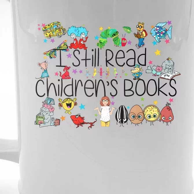 I Still Read Childrens Books Its A Good Day To Read A Book Front & Back Beer Stein