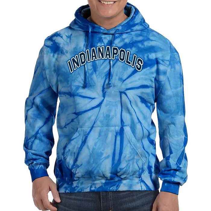 Indiana State Retro Vintage Distressed Indianapolis Gift Tie Dye Hoodie