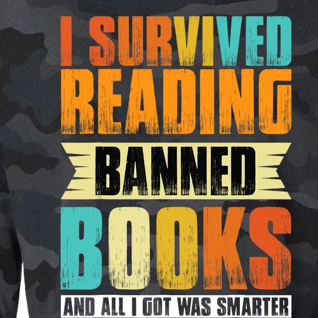 I Survived Reading Banned Books And All I Got Was Smarter Cropped Pullover Crew