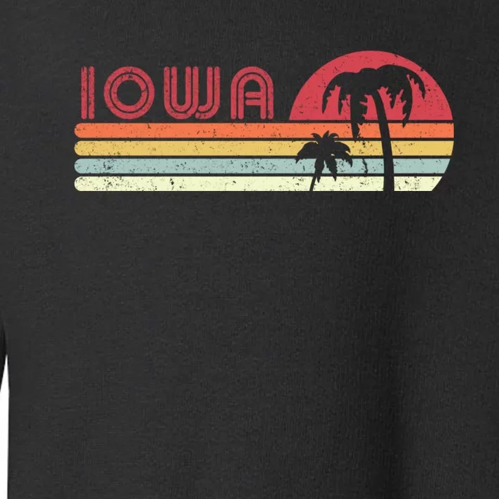 Iowa Shirt. Retro Style IA, USA Toddler Sweatshirt