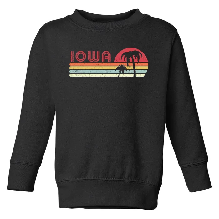 Iowa Shirt. Retro Style IA, USA Toddler Sweatshirt