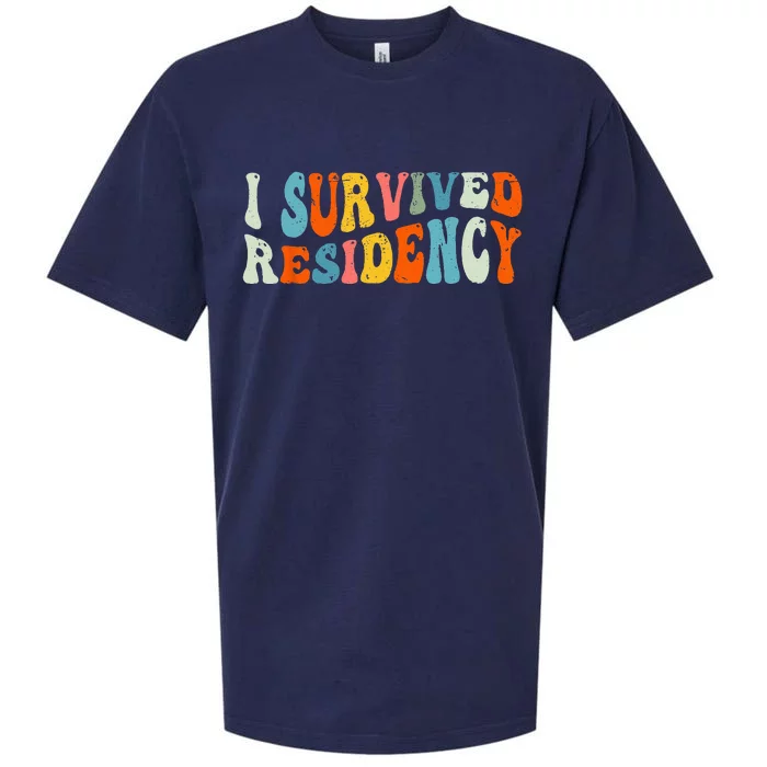 I Survived Residency Groovy Residency Graduation For Doctors Sueded Cloud Jersey T-Shirt