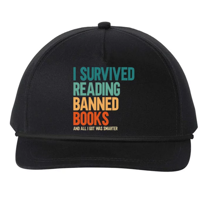 I Survived Reading Banned Books Book Lover Bookaholic Snapback Five-Panel Rope Hat