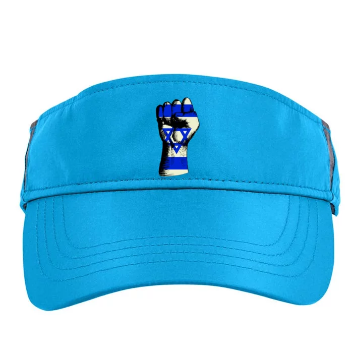 Israel Flag Fist Adult Drive Performance Visor