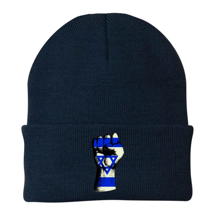 Israel Flag Fist Knit Cap Winter Beanie