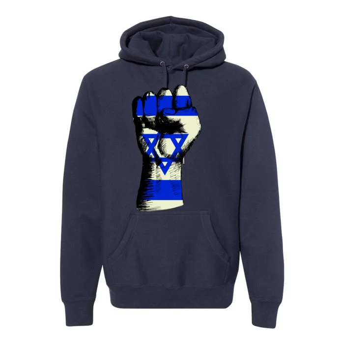 Israel Flag Fist Premium Hoodie