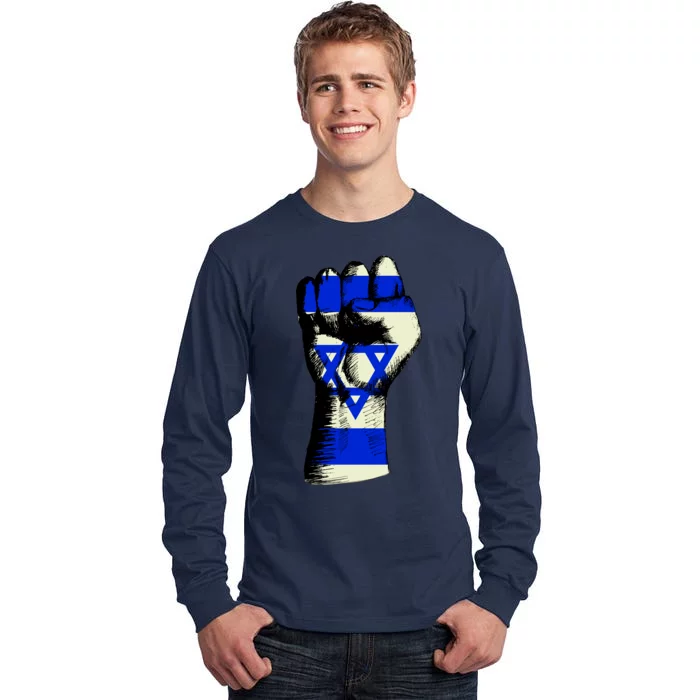 Israel Flag Fist Tall Long Sleeve T-Shirt