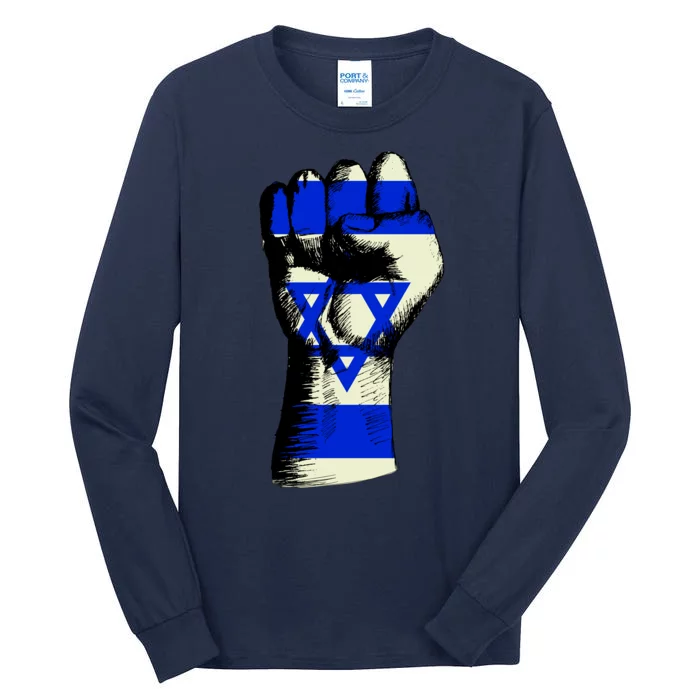 Israel Flag Fist Tall Long Sleeve T-Shirt