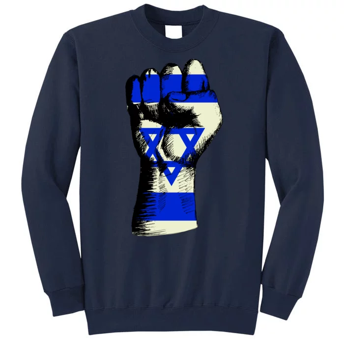 Israel Flag Fist Tall Sweatshirt