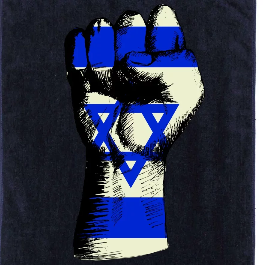 Israel Flag Fist Platinum Collection Golf Towel