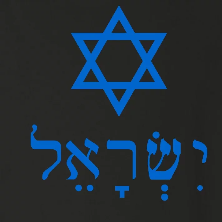 Israel Star Of David In Hebrew Toddler Long Sleeve Shirt