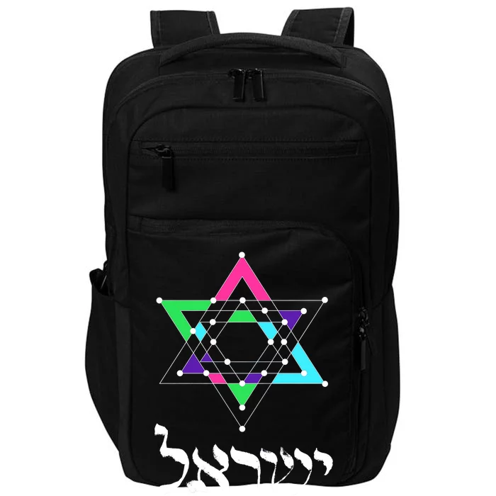 Israel Star Of David Sacred Geometry Impact Tech Backpack