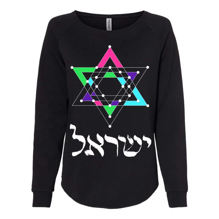 Israel Star Of David Sacred Geometry Womens California Wash Sweatshirt