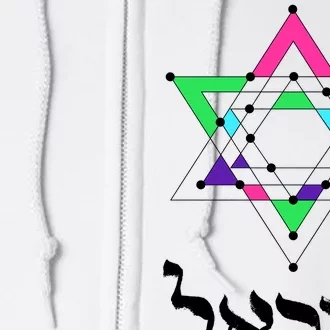 Israel Star Of David Sacred Geometry Full Zip Hoodie