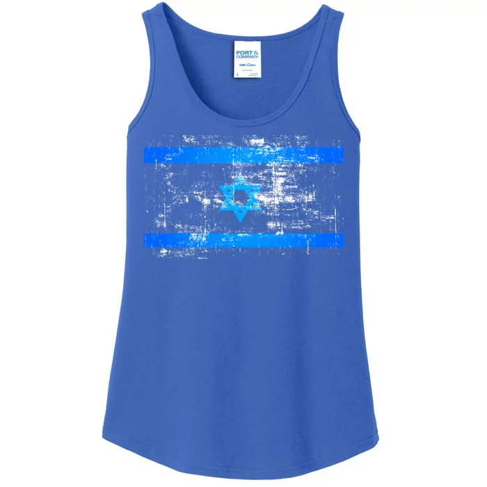 Israel Vintage Flag Ladies Essential Tank