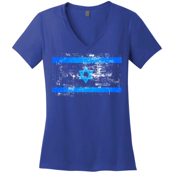 Israel Vintage Flag Women's V-Neck T-Shirt