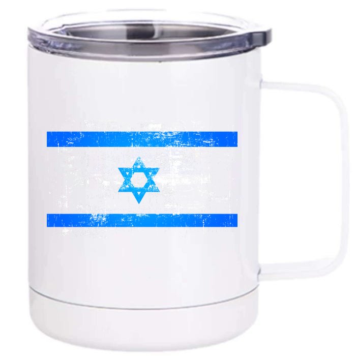 Israel Vintage Flag Front & Back 12oz Stainless Steel Tumbler Cup