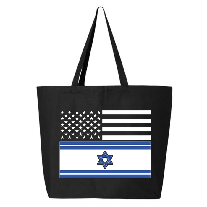 Israeli American Flag 25L Jumbo Tote