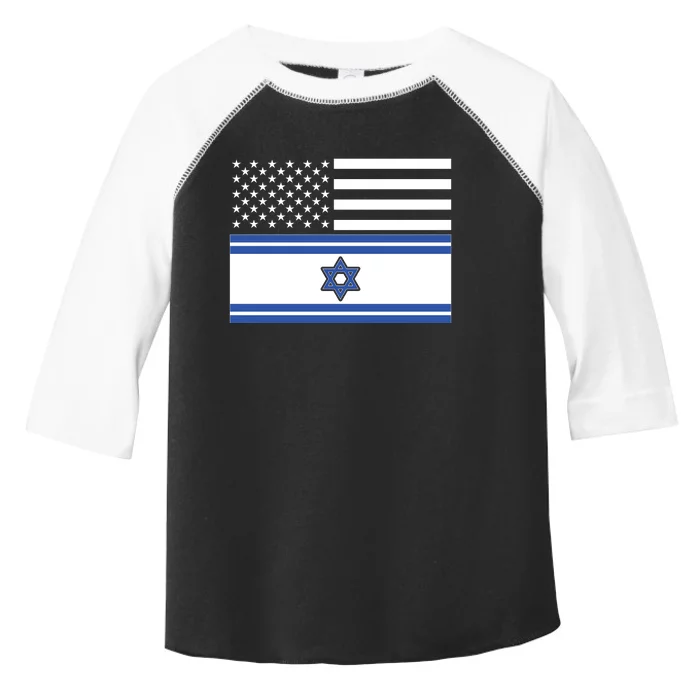 Israeli American Flag Toddler Fine Jersey T-Shirt