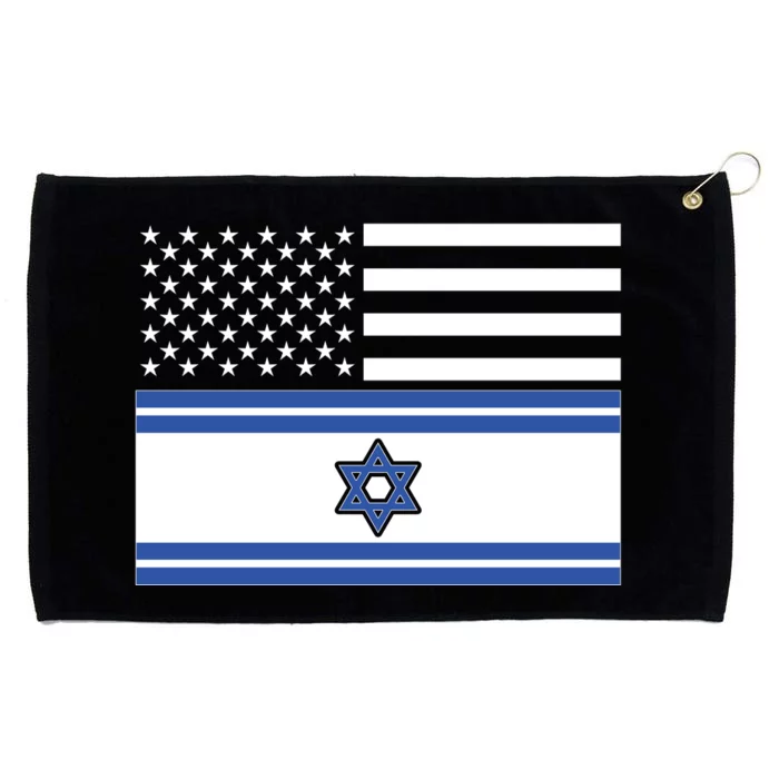 Israeli American Flag Grommeted Golf Towel