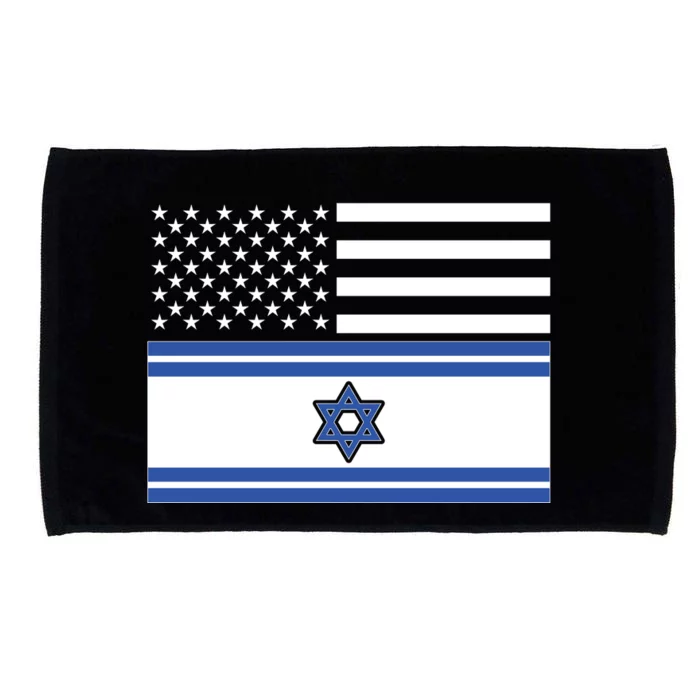 Israeli American Flag Microfiber Hand Towel