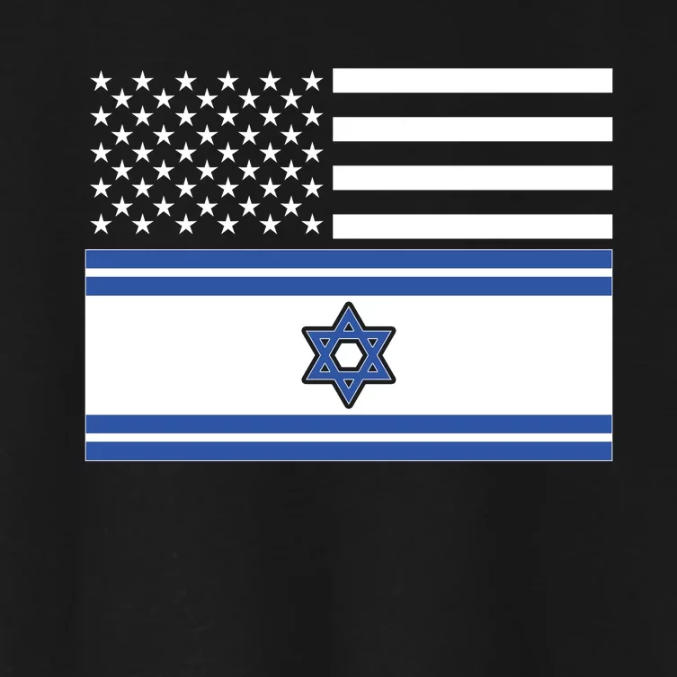 Israeli American Flag Women's Crop Top Tee