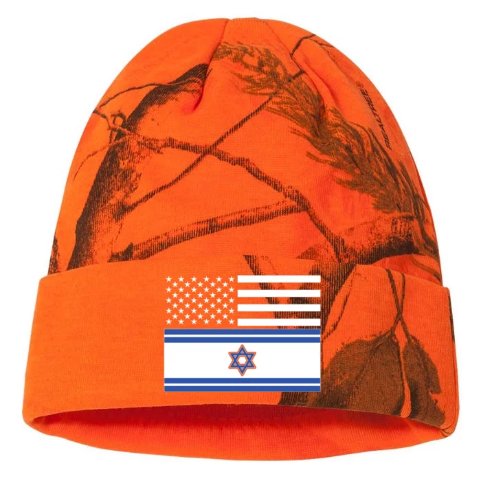 Israeli American Flag Kati - 12in Camo Beanie