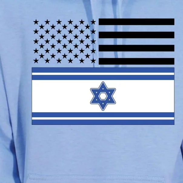 Israeli American Flag Unisex Surf Hoodie