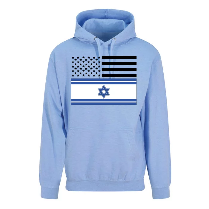 Israeli American Flag Unisex Surf Hoodie