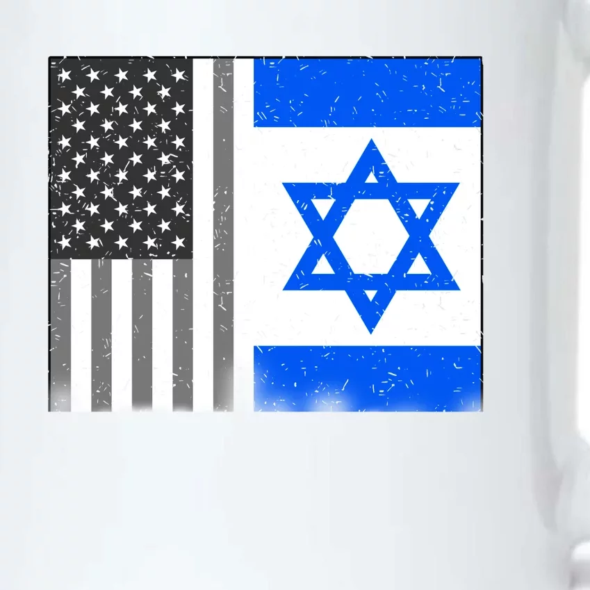 Israeli American Flag Pride Israel USA Black Color Changing Mug