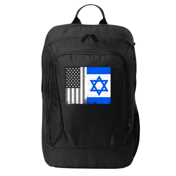 Israeli American Flag Pride Israel USA City Backpack