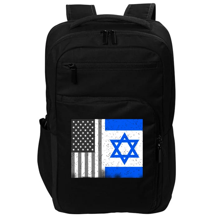 Israeli American Flag Pride Israel USA Impact Tech Backpack