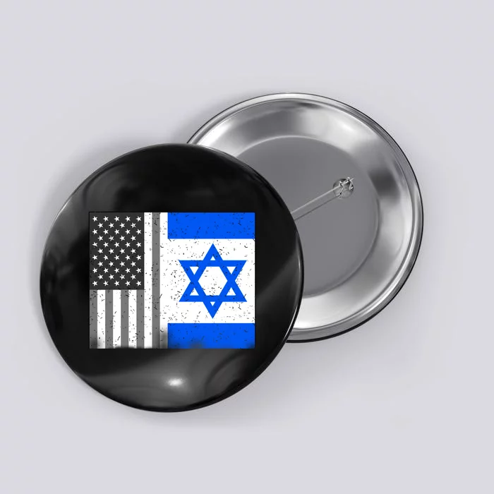 Israeli American Flag Pride Israel USA Button