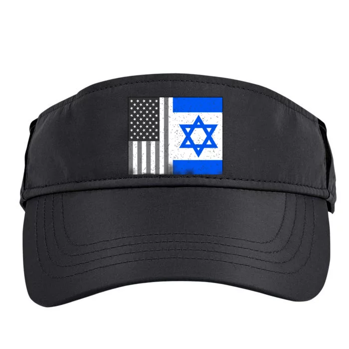 Israeli American Flag Pride Israel USA Adult Drive Performance Visor