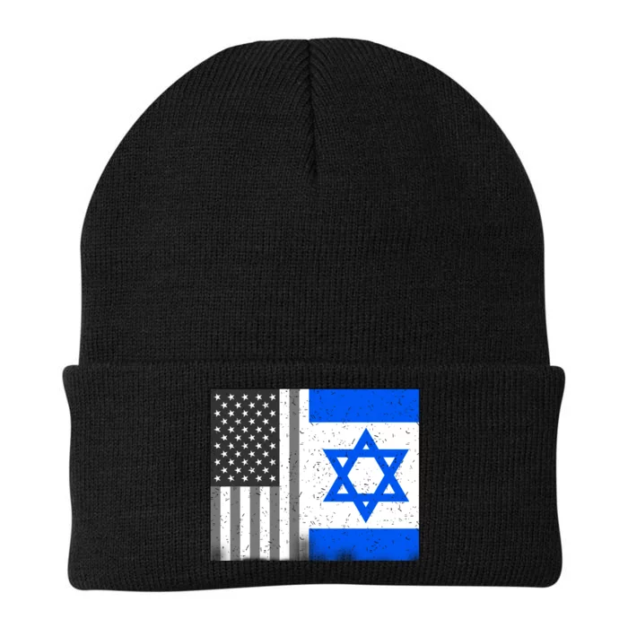 Israeli American Flag Pride Israel USA Knit Cap Winter Beanie