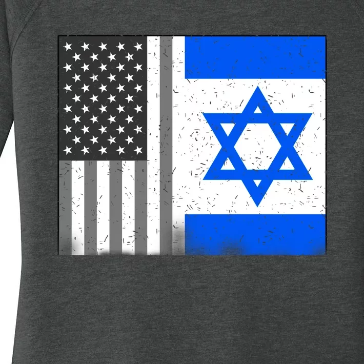 Israeli American Flag Pride Israel USA Women's Perfect Tri Tunic Long Sleeve Shirt