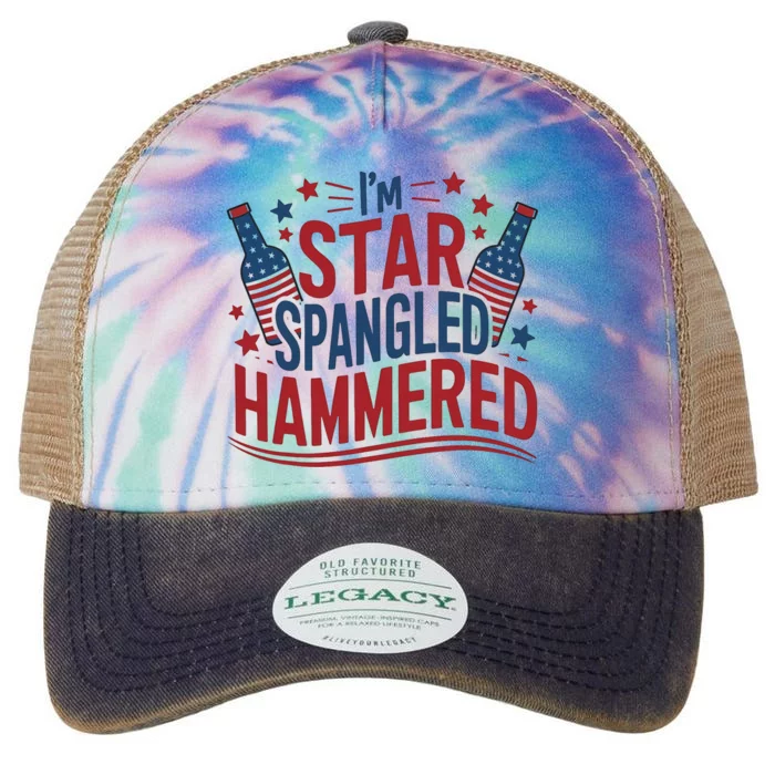 IM Star Spangled Hammered Funny 4th Of July Legacy Tie Dye Trucker Hat