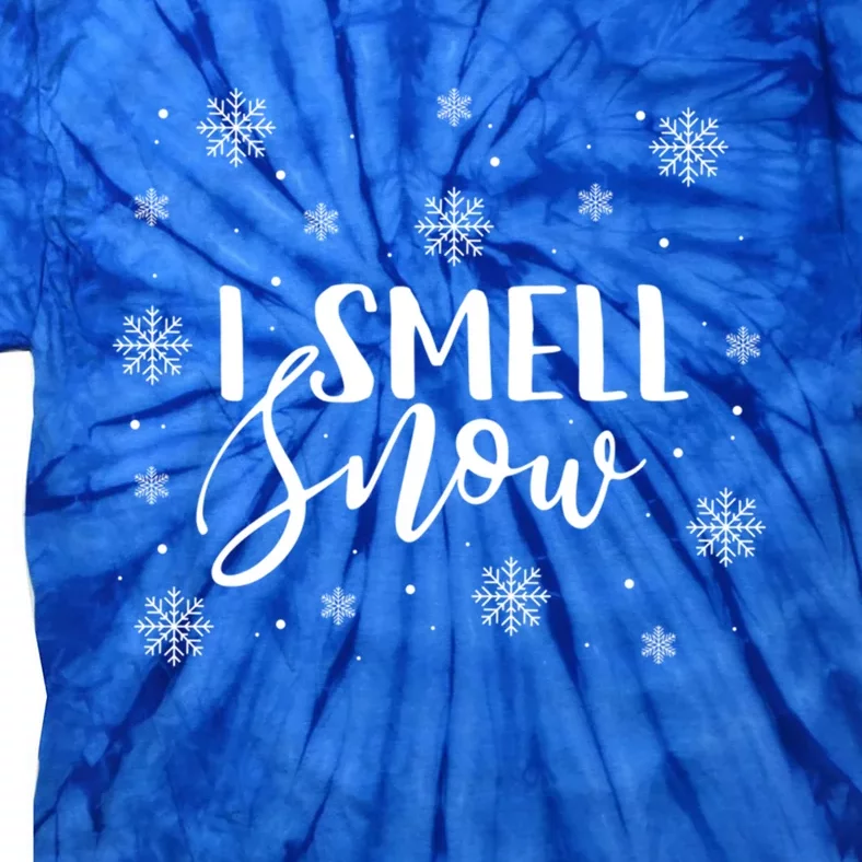 I Smell Snow Winter Snowflakes Christmas Gift Meaningful Gift Tie-Dye T-Shirt