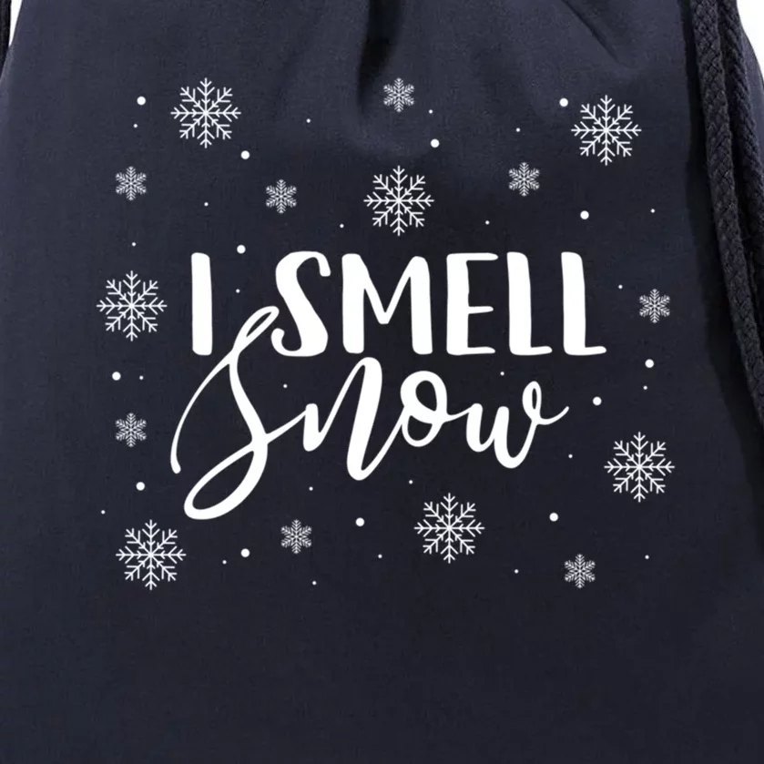 I Smell Snow Winter Snowflakes Christmas Gift Meaningful Gift Drawstring Bag